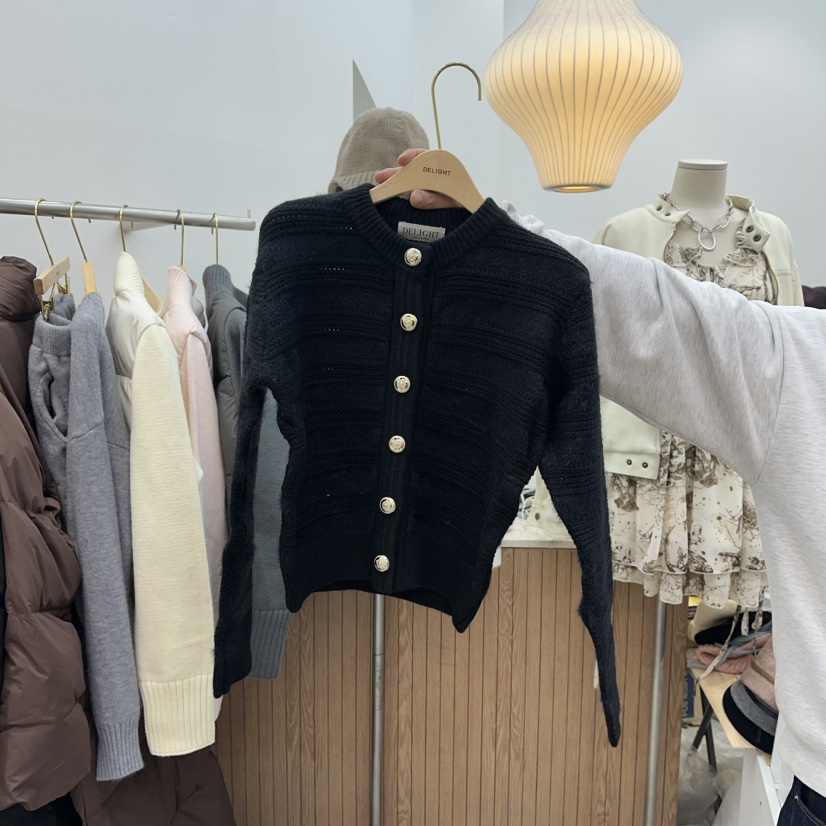 DELIGHT-Q東大門㊣代購女裝新品時尚人氣休閑熱賣針織衫開衫DELIGHT-Q針織衫圖色2