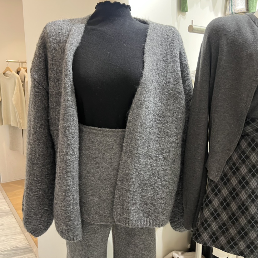 BY BOMI東大門㊣代購女士新品時尚職業針織衫插肩開衫燈籠BY BOMI針織衫圖色3