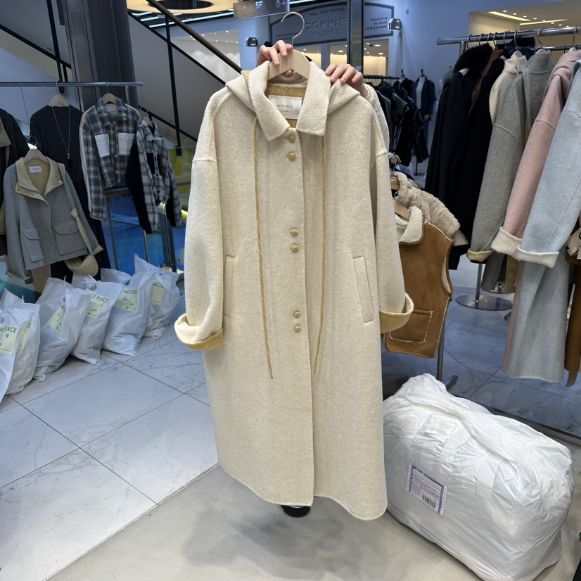 HOT PLACE東大門㊣代購女裝新款推薦時尚職業休閑中長款大衣HOT PLACE/DREAM GIRIS中長款大衣圖色1