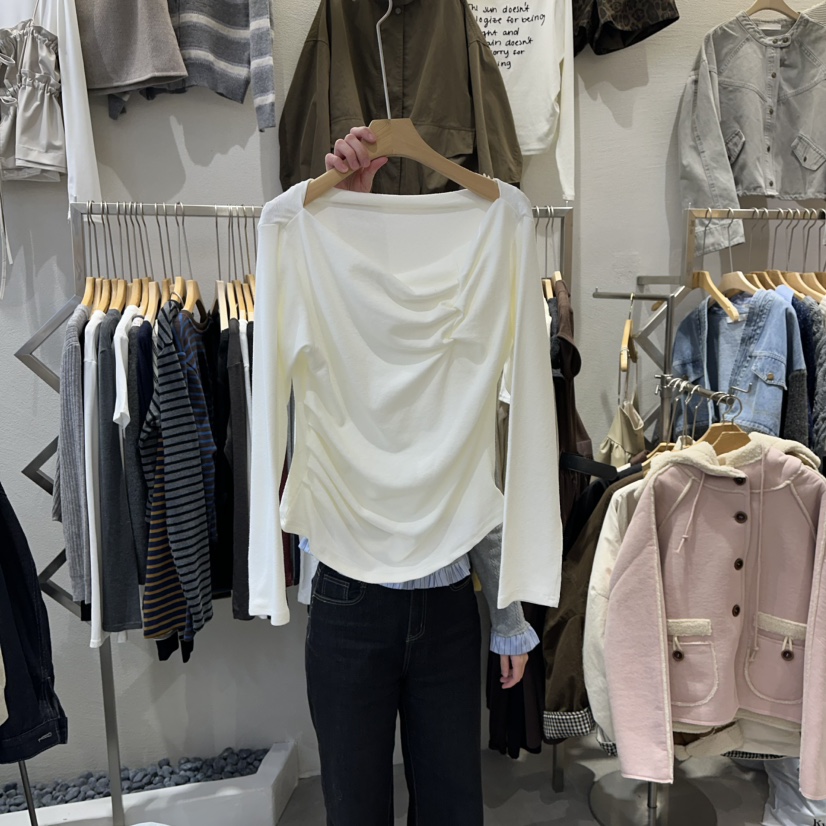 HIPTIQUE東大門㊣代購女裝新款時尚職業休閑熱賣推薦長袖T恤HIPTIQUE長袖T恤圖色1