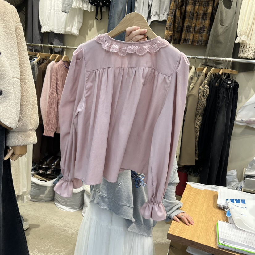 J PEAK/BY FLOW韓國直郵㊣女裝新款休閑職業25秋冬襯衫蕾絲衫J PEAK襯衫/蕾絲衫