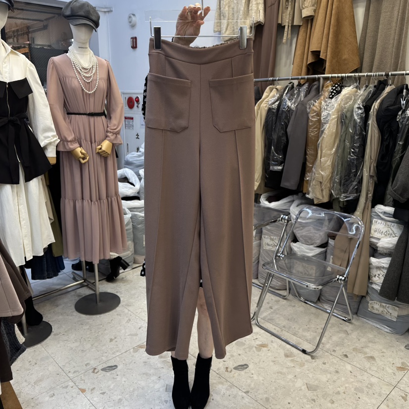 MARIGOLD東大門㊣直郵女士新品25秋冬推薦人氣休閑褲雙口袋MARIGOLD休閑褲圖色1