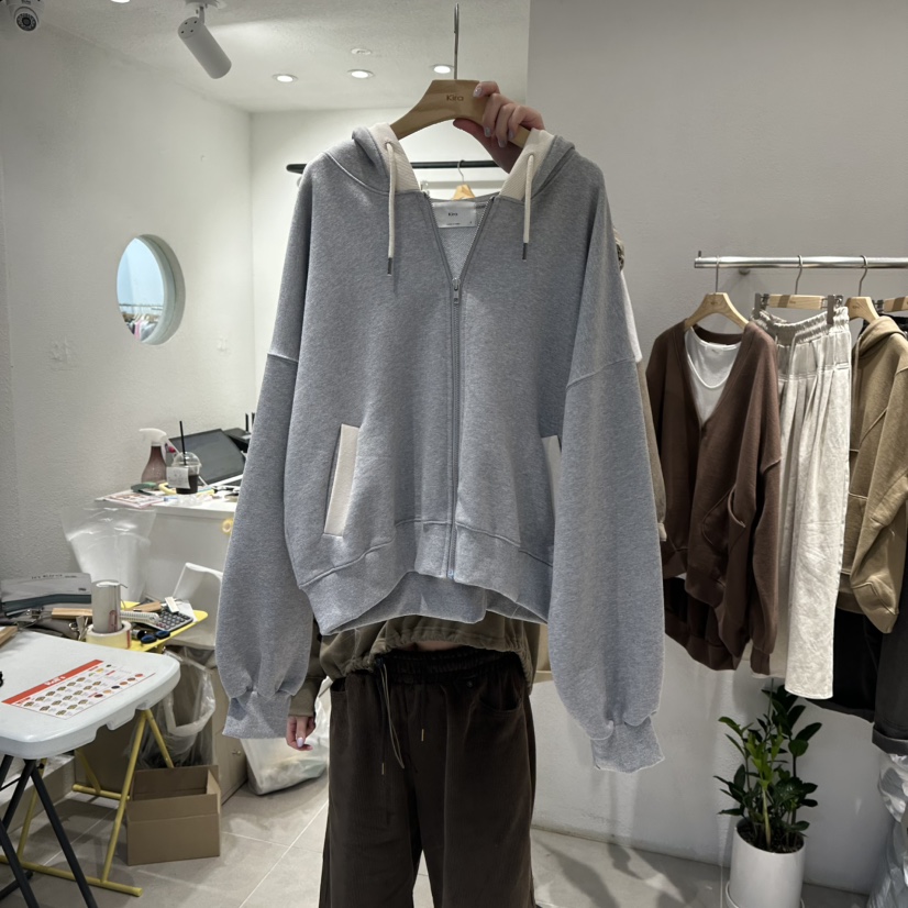 IN KIRA東大門㊣實拍女士新品人氣職業時尚熱賣推薦25秋冬衛衣IN KIRA衛衣圖色1