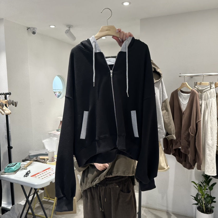 IN KIRA東大門㊣實拍女士新品人氣職業時尚熱賣推薦25秋冬衛衣IN KIRA衛衣圖色2