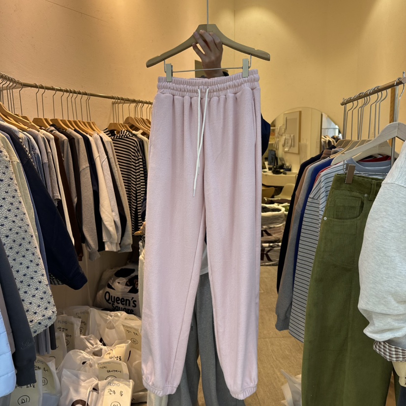 AND FLOYD韓國代購㊣女裝新品25秋冬人氣時尚休閑褲毛圈雙層stunning and Floyd休閑褲圖色2