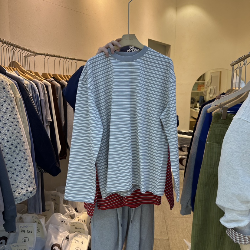 AND FLOYD韓國代購㊣女士新款職業人氣推薦時尚休閑長袖T恤stunning and Floyd長袖T恤圖色1