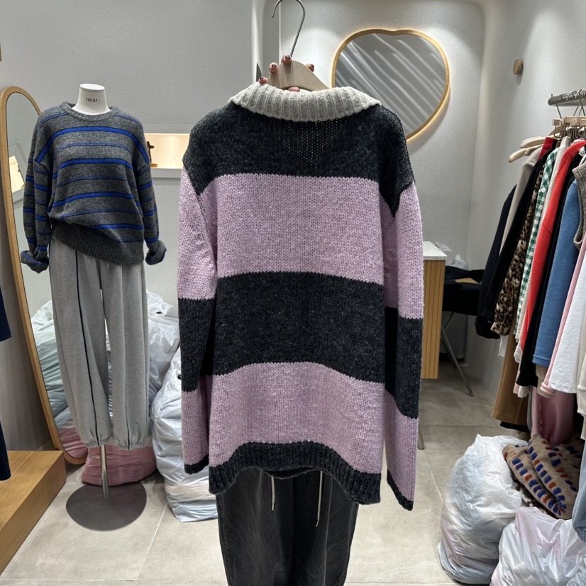 NEAR東大門㊣直郵女士新品熱賣時尚休閑25秋冬人氣推薦針織衫NEAR針織衫