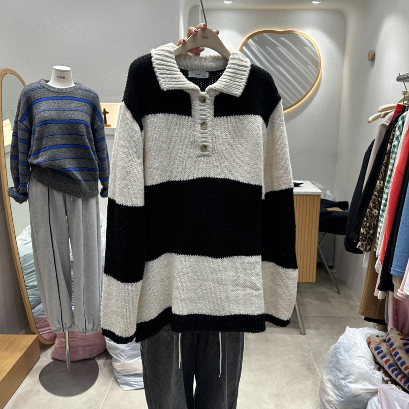 NEAR東大門㊣直郵女士新品熱賣時尚休閑25秋冬人氣推薦針織衫NEAR針織衫圖色1