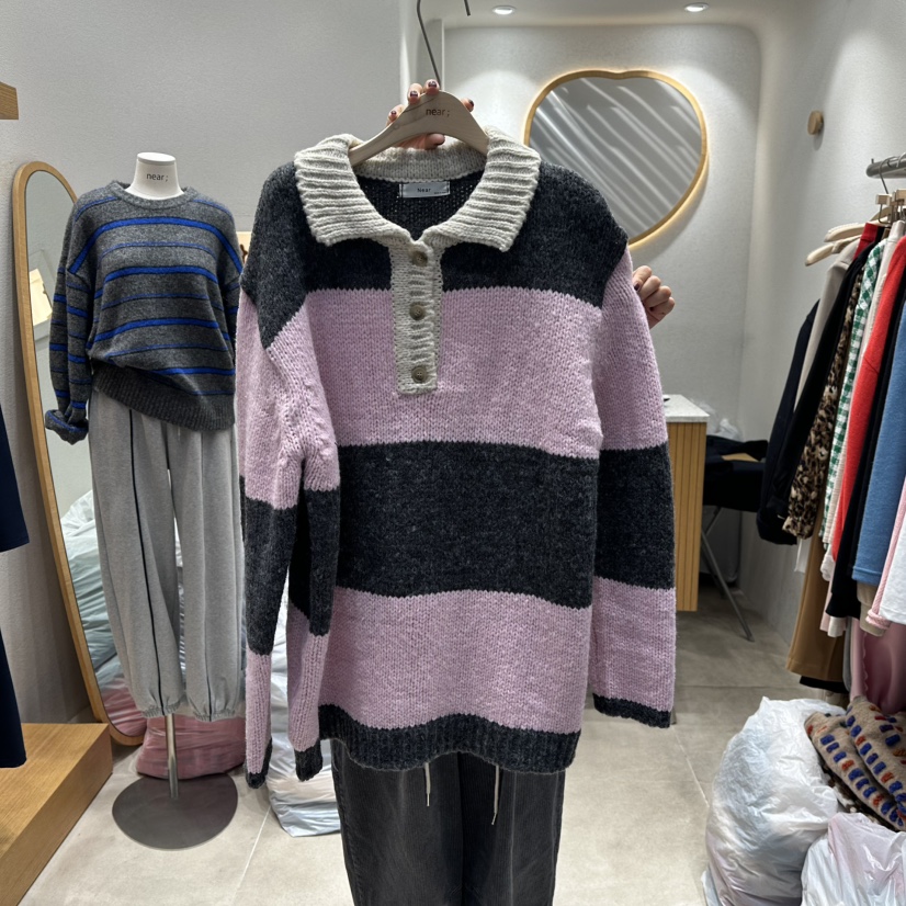 NEAR東大門㊣直郵女士新品熱賣時尚休閑25秋冬人氣推薦針織衫NEAR針織衫圖色2