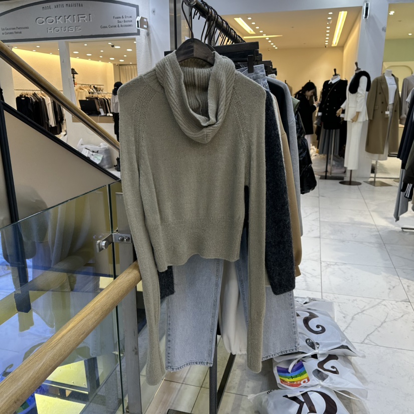 A2/D2東大門㊣實拍女裝新品時尚休閑針織衫連帽針織衫羊駝A2/D2針織衫