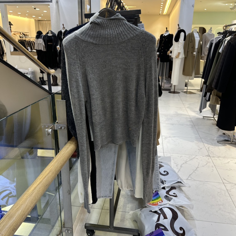 A2/D2東大門㊣實拍女裝新品時尚休閑針織衫連帽針織衫羊駝A2/D2針織衫圖色2