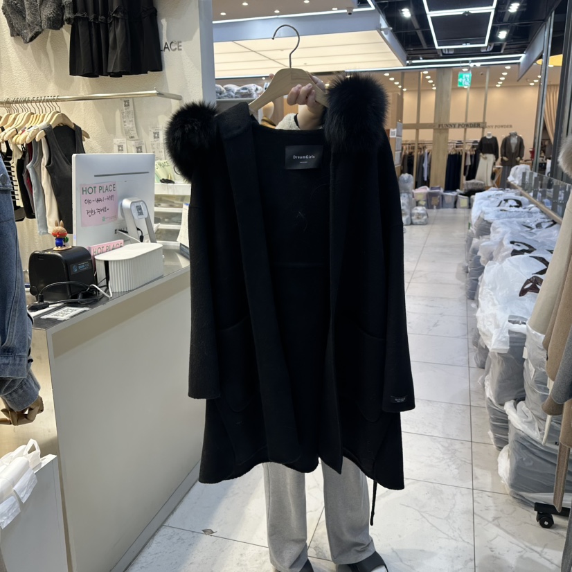 HOT PLACE東大門㊣實拍女裝新品熱賣職業推薦中長款大衣浣熊HOT PLACE/DREAM GIRIS中長款大衣圖色5