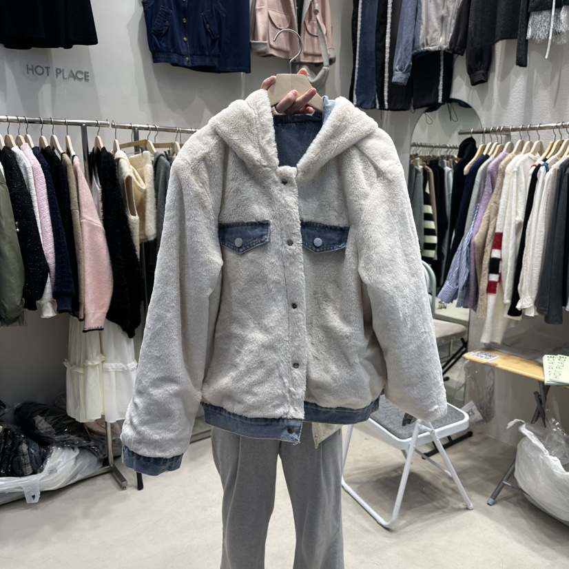 HOT PLACE韓國代購㊣女裝新款熱賣職業25秋冬時尚夾克里外穿HOT PLACE/DREAM GIRIS夾克圖色1