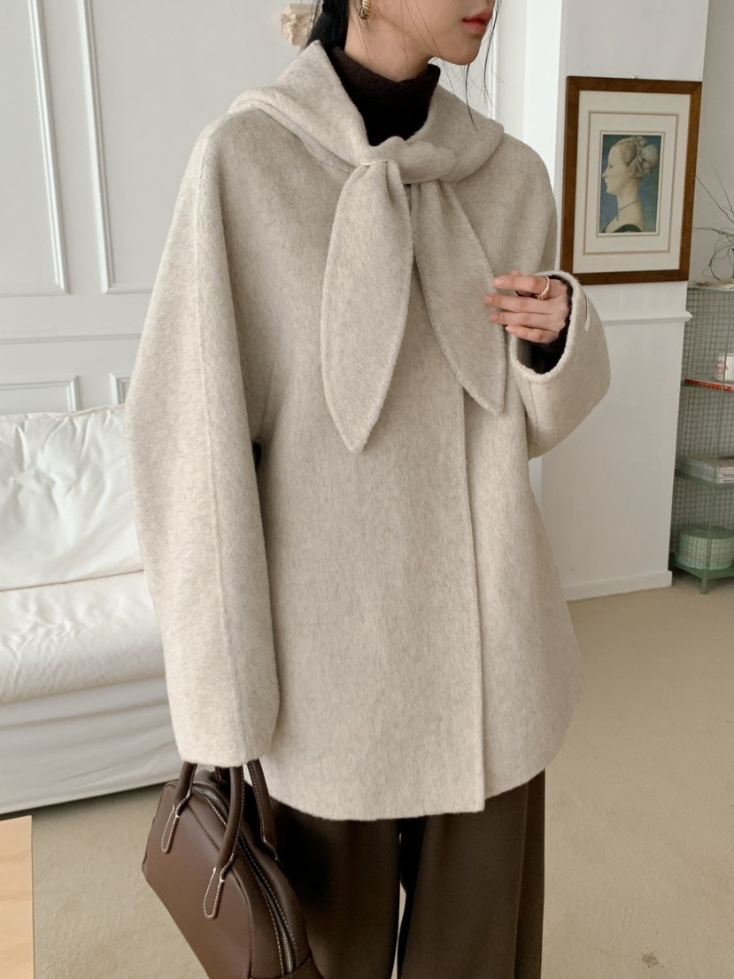 THE SIL東大門㊣代購女裝新款推薦時尚休閑中長款大衣手工THE SIL/1 2ILLY中長款大衣圖色2