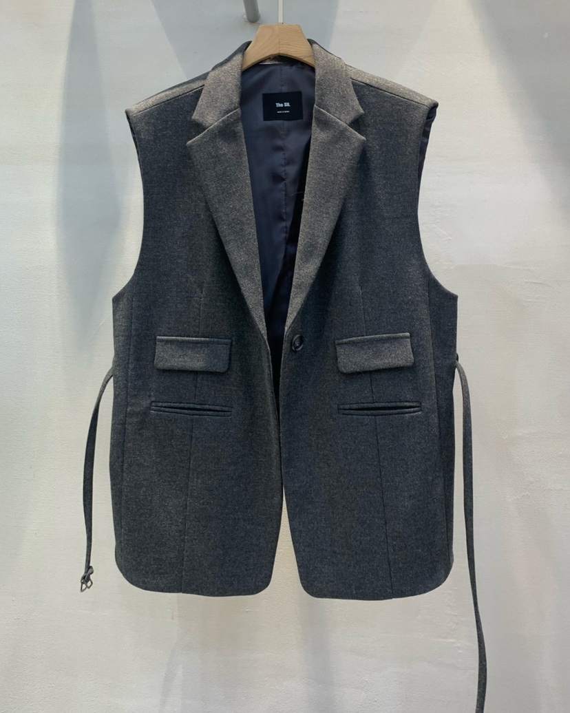 THE SIL東大門㊣實拍女裝新品人氣職業休閑時尚馬甲含腰繩THE SIL/1 2ILLY馬甲圖色2