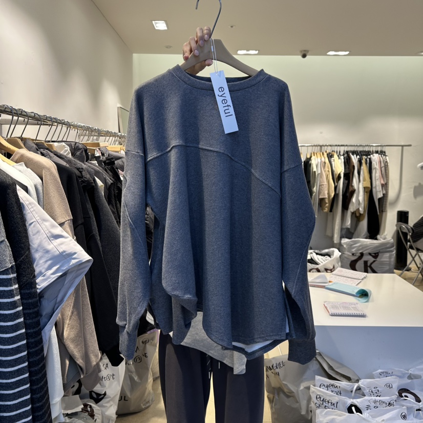 EYEFUL-Q東大門㊣直郵女士新品推薦熱賣人氣25秋冬休閑衛衣eyeful衛衣圖色4