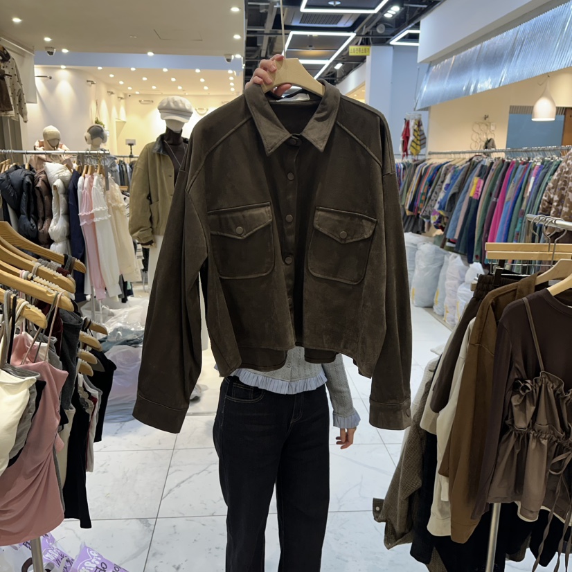 HIPTIQUE東大門㊣代購女士新品熱賣職業襯衫蕾絲衫皮褲麂皮HIPTIQUE襯衫/蕾絲衫圖色2