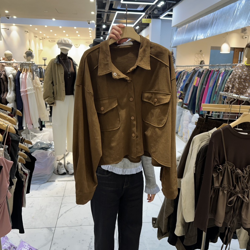 HIPTIQUE東大門㊣代購女士新品熱賣職業襯衫蕾絲衫皮褲麂皮HIPTIQUE襯衫/蕾絲衫圖色3