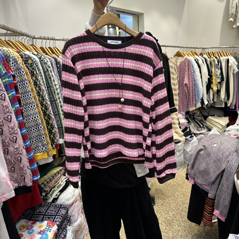 HAPPYBERRY韓國代購㊣女裝新品職業時尚25秋冬推薦休閑針織衫HAPPYBERRY針織衫圖色1