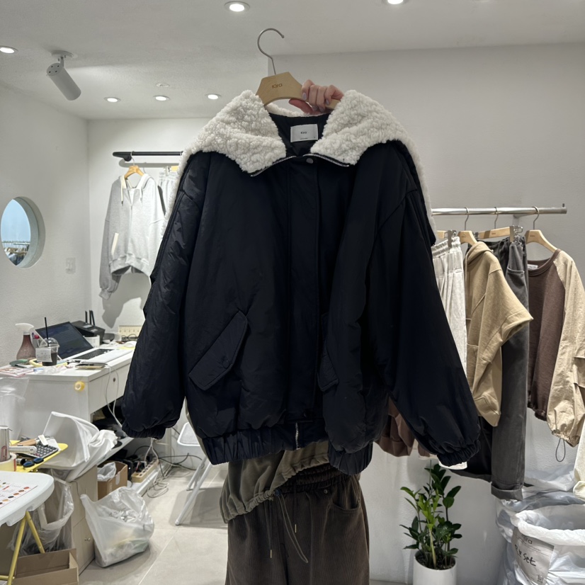 IN KIRA韓國直郵㊣女士新品人氣25秋冬時尚熱賣推薦短款棉服IN KIRA短款棉服圖色2