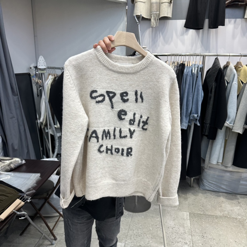 BLOOM韓國代購㊣女裝新款推薦時尚職業25秋冬熱賣人氣毛衣刺繡BLOOM-Q毛衣圖色1