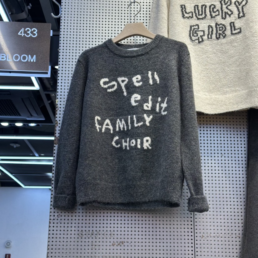 BLOOM韓國代購㊣女裝新款推薦時尚職業25秋冬熱賣人氣毛衣刺繡BLOOM-Q毛衣圖色2