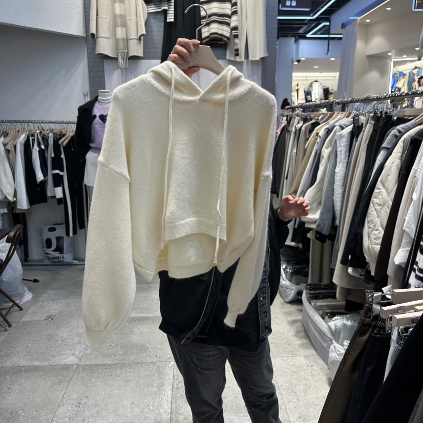 BLOOM東大門㊣直郵女裝新品時尚人氣熱賣職業休閑針織衫連帽衫BLOOM-Q針織衫圖色1