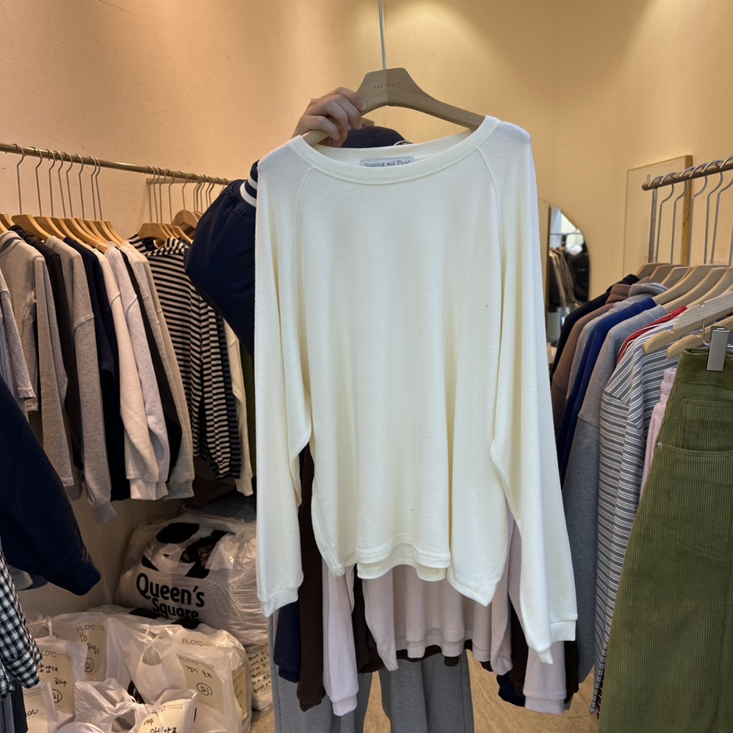 AND FLOYD韓國直郵㊣女裝新款熱賣25秋冬職業長袖T恤安哥拉stunning and Floyd長袖T恤圖色1