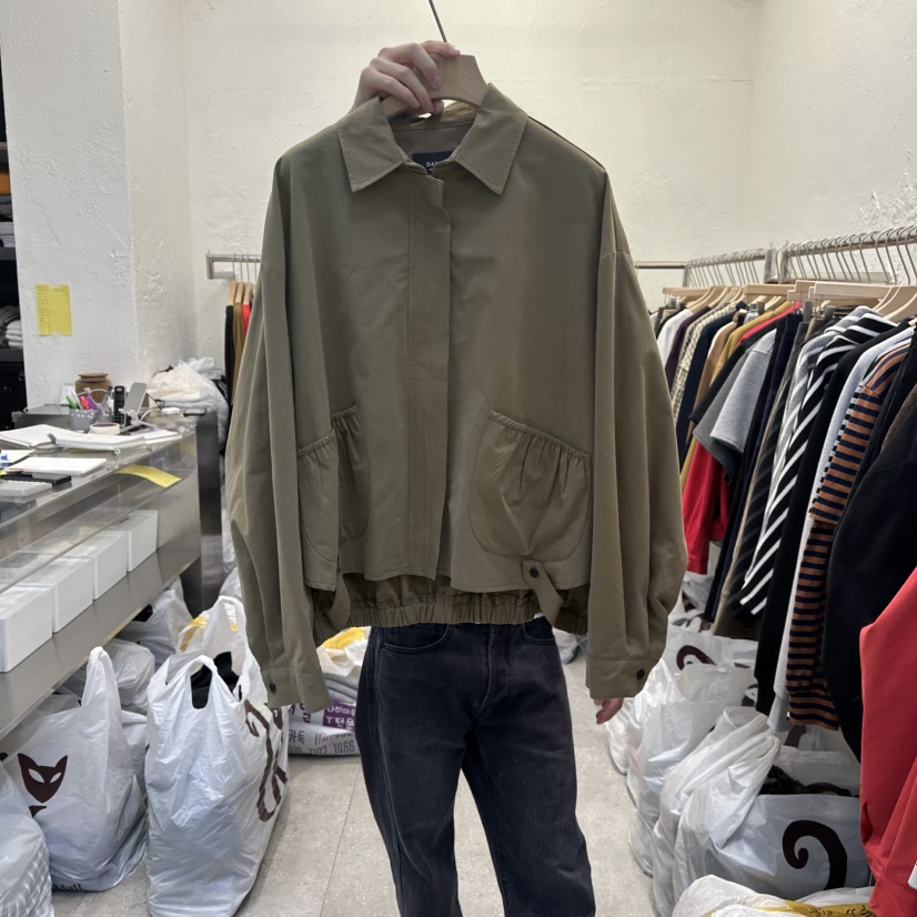 DA YLOG東大門㊣直郵女士新品休閑推薦25秋冬夾克口袋褶皺DA YLOG夾克圖色1