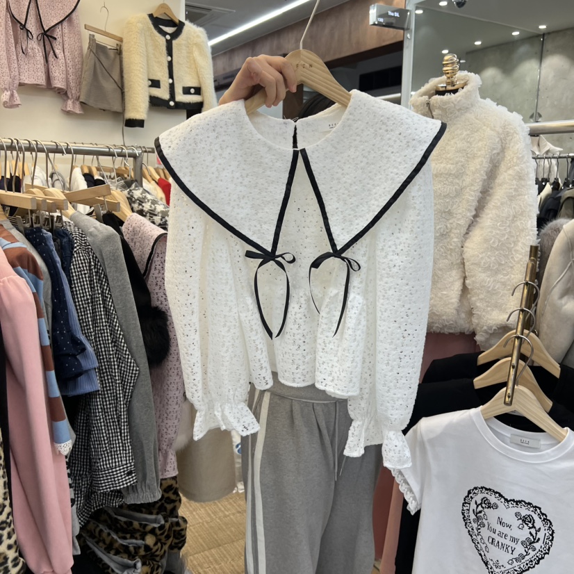 BEEN-A韓國代購㊣女士新品休閑推薦熱賣時尚職業襯衫蕾絲衫BEEN-A襯衫/蕾絲衫圖色1