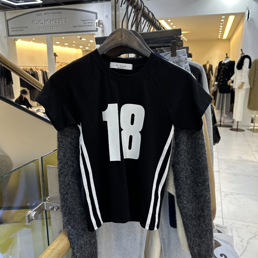 A2/D2韓國直郵㊣女裝新款休閑職業熱賣人氣推薦時尚25秋冬T恤A2/D2T恤圖色4