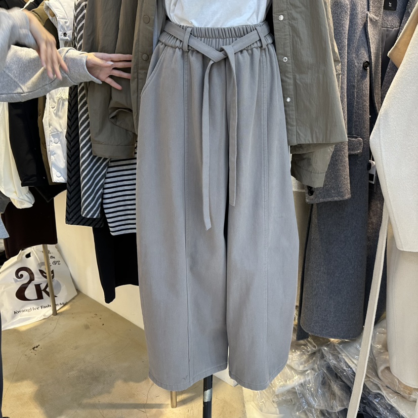 EYEFUL-Q韓國代購㊣女裝新品25秋冬熱賣時尚推薦休閑褲加絨棉eyeful休閑褲圖色1