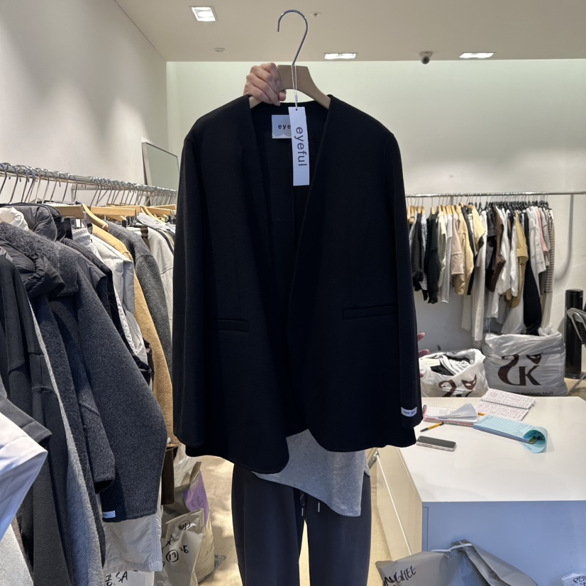 EYEFUL-Q韓國代購㊣女裝新款25秋冬熱賣休閑時尚推薦人氣夾克eyeful夾克圖色3