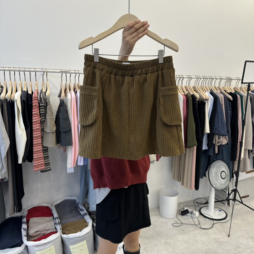 FUNNY POWDER韓國直郵㊣女士新品休閑時尚25秋冬職業推薦短裙THE FUNNY短裙圖色2