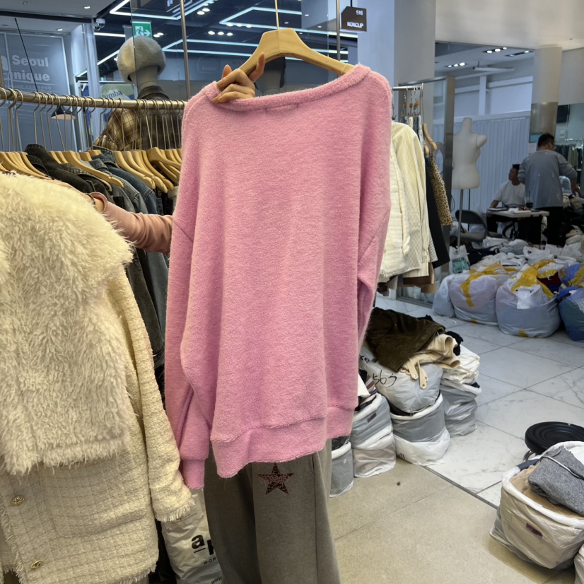 PLUM-q韓國直郵㊣女士新品人氣25秋冬推薦休閑職業長袖T恤V領PLUM長袖T恤