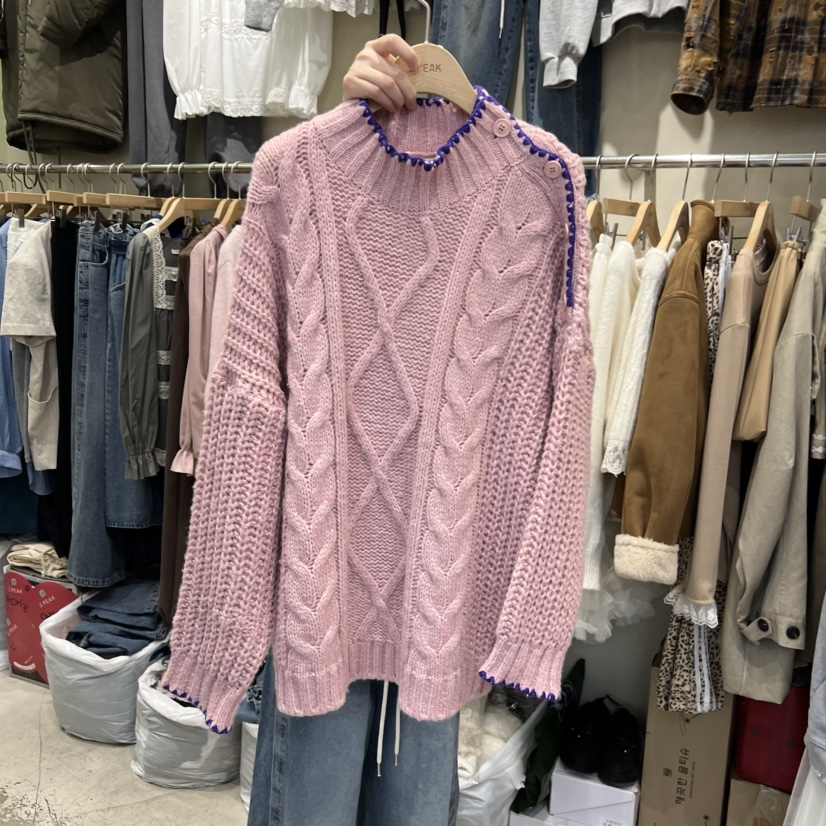 J PEAK/BY FLOW東大門㊣代購女士新款人氣針織衫不含腰帶J PEAK針織衫圖色1