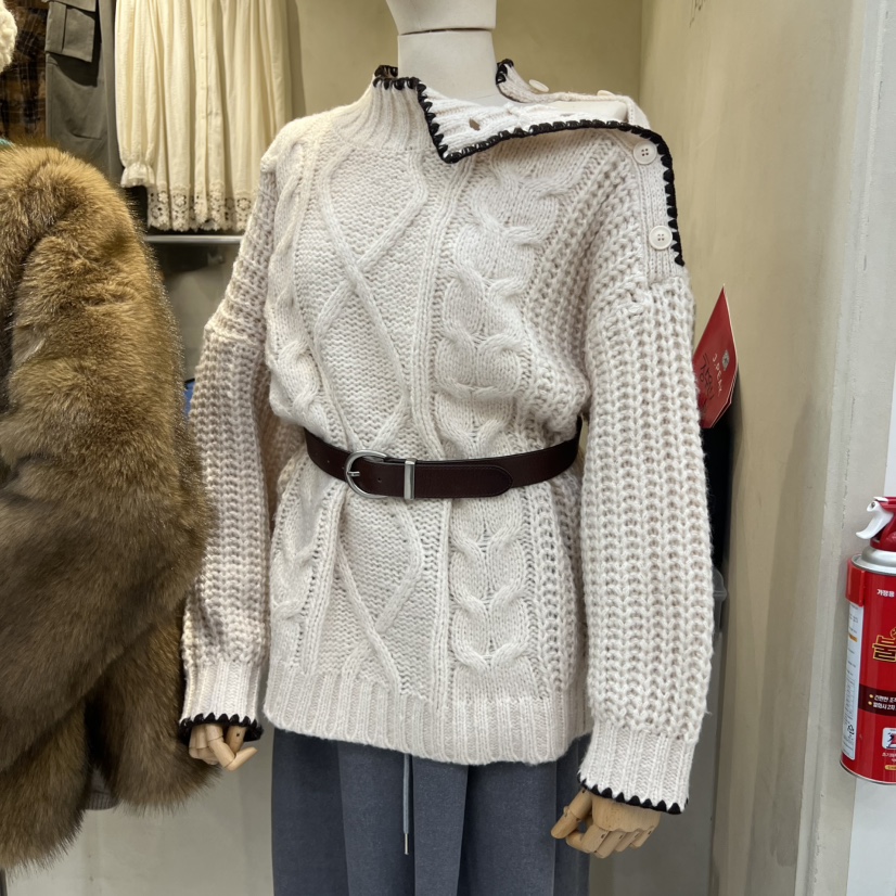 J PEAK/BY FLOW東大門㊣代購女士新款人氣針織衫不含腰帶J PEAK針織衫圖色2