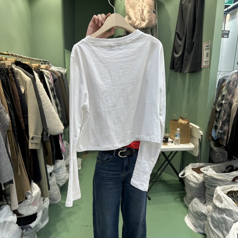ROMANTIC NEWYORK東大門㊣代購女裝新品休閑熱賣推薦長袖T恤ROMANTIC NEWYORK長袖T恤