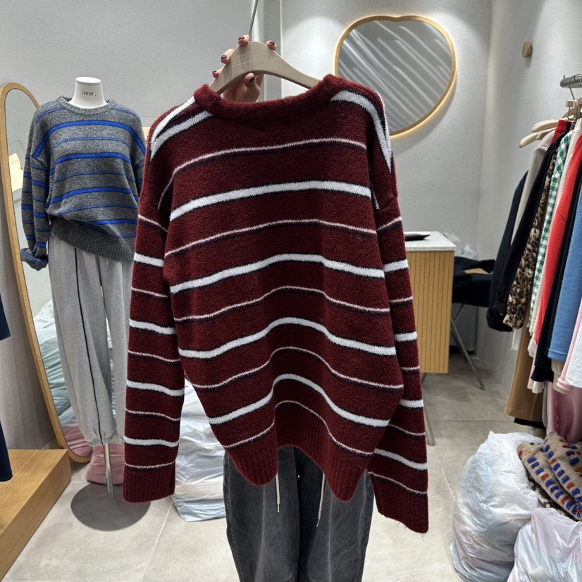 NEAR韓國直郵㊣女裝新品熱賣推薦時尚職業休閑針織衫單排扣NEAR針織衫