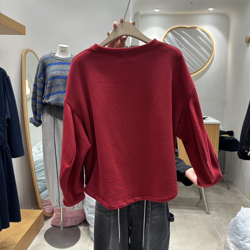 NEAR東大門㊣實拍女裝新品人氣熱賣推薦時尚休閑長袖T恤加絨NEAR長袖T恤