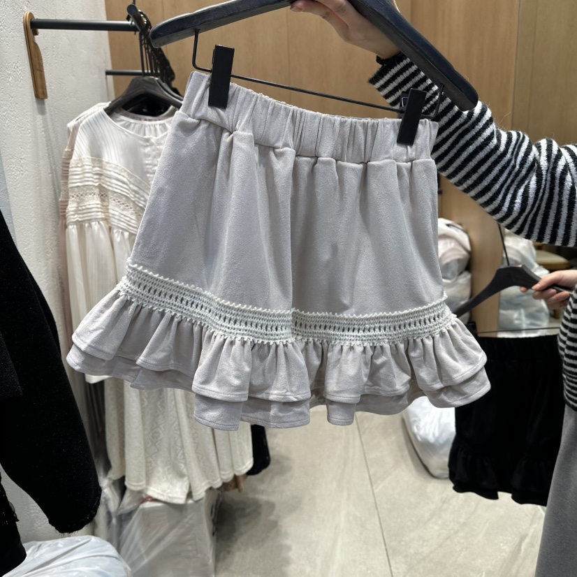 TRIPLE SEVEN東大門㊣代購女士新品熱賣職業25秋冬裙褲荷葉邊TRIPLE SEVEN裙褲