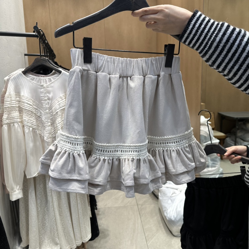 TRIPLE SEVEN東大門㊣代購女士新品熱賣職業25秋冬裙褲荷葉邊TRIPLE SEVEN裙褲圖色1