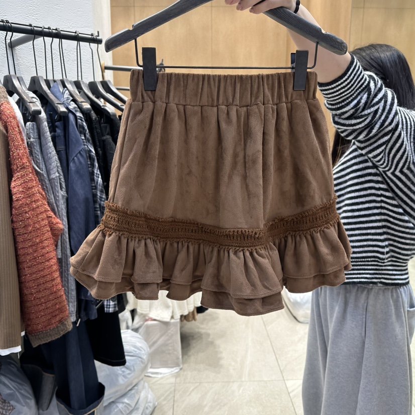 TRIPLE SEVEN東大門㊣代購女士新品熱賣職業25秋冬裙褲荷葉邊TRIPLE SEVEN裙褲圖色2