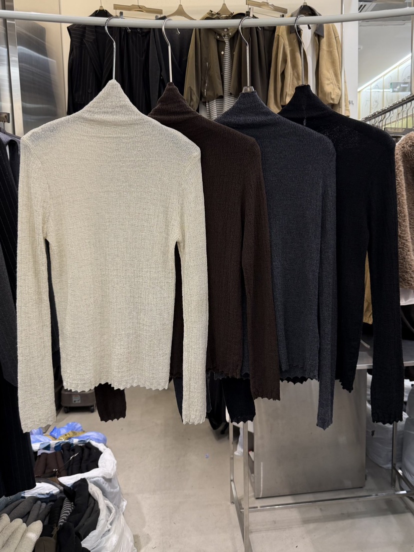 THE SIL東大門㊣實拍女士新款人氣時尚25秋冬熱賣長袖T恤羊毛THE SIL/1 2ILLY長袖T恤