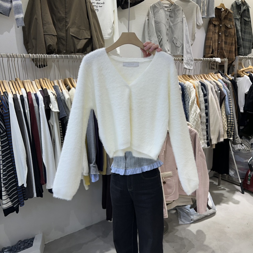 HIPTIQUE韓國代購㊣女士新品推薦時尚休閑熱賣職業針織衫開衫HIPTIQUE針織衫圖色1