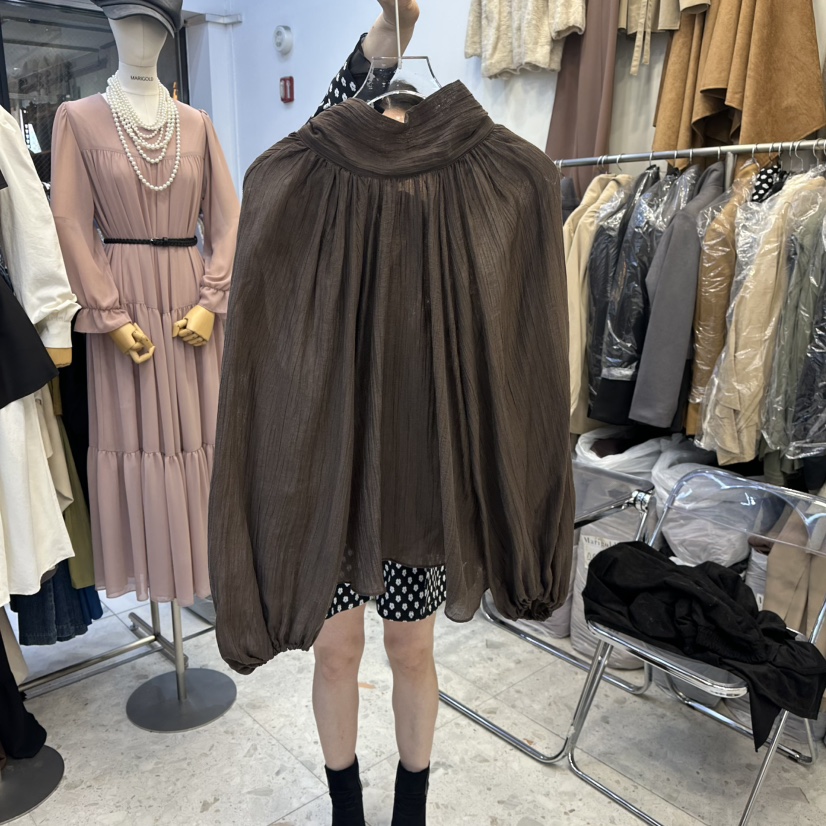 MARIGOLD東大門㊣代購女士新品休閑熱賣襯衫蕾絲衫天絲纖維MARIGOLD襯衫/蕾絲衫