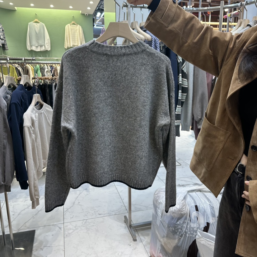 THE MOST-Q東大門㊣實拍女裝新品時尚職業休閑25秋冬針織衫THE MOST針織衫