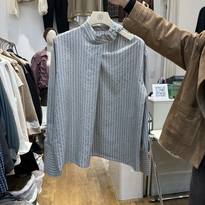 THE MOST-Q韓國直郵㊣女士新品25秋冬時尚人氣襯衫蕾絲衫THE MOST襯衫/蕾絲衫圖色1