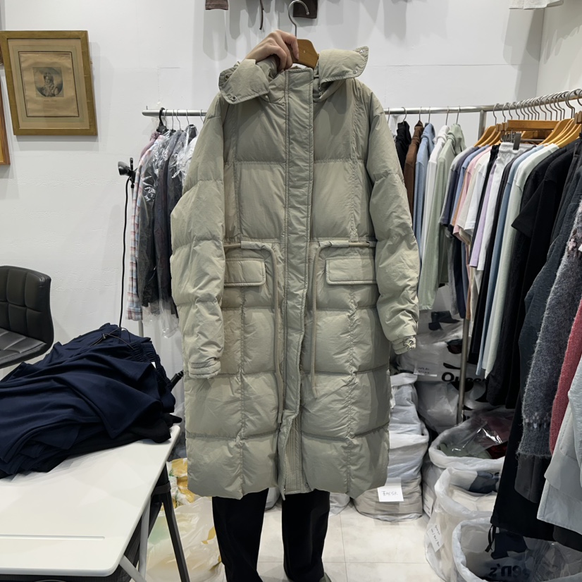 MODS-Q東大門㊣直郵女士新品熱賣25秋冬人氣長款羽絨服連帽MODS-Q長款羽絨服圖色1