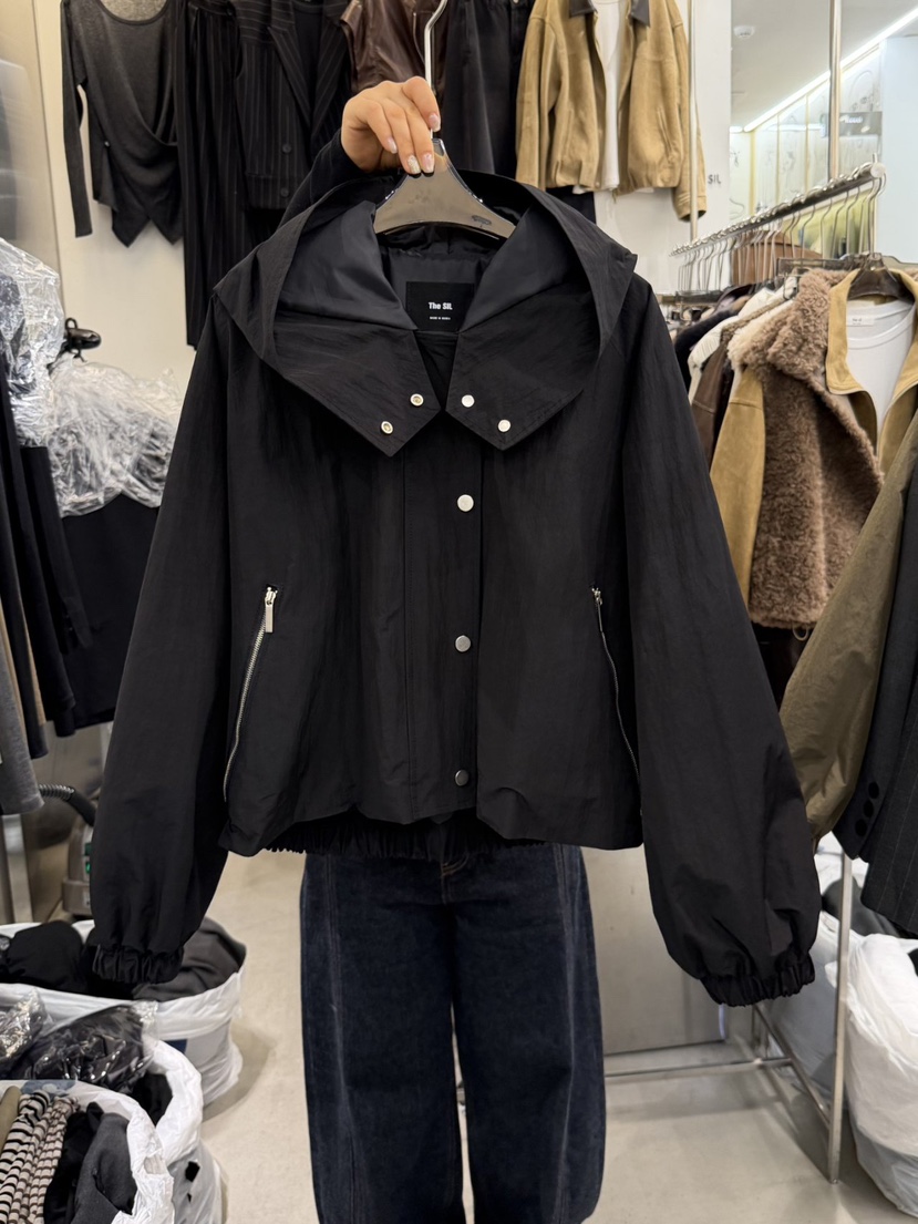 THE SIL東大門㊣直郵女裝新品人氣休閑職業熱賣25秋冬夾克連帽THE SIL/1 2ILLY夾克圖色1